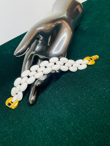 Napier White and Gold Bracelet